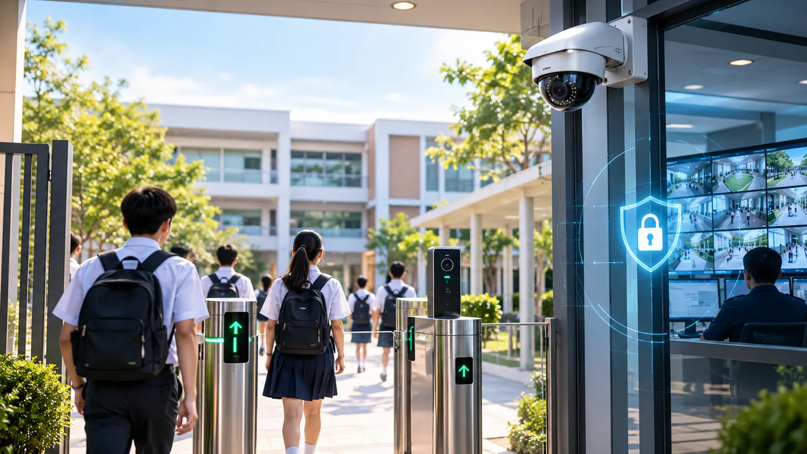 กล้องวงจรปิดพร้อม AI Video Analytics ทั่วแคมปัส
